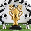 5Pcs Soccer Theme Foil Balloon Set, Jumbo Standing Champion Trophy & 18-Inch Football Mylar Balloons, Aesthetic Sports Event Dec