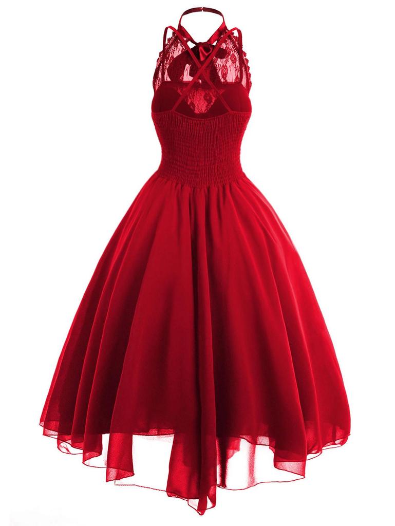 2018 European & American Chiffon Lace Dress - Sexy, Popular Style