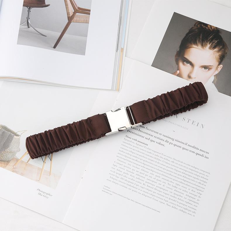 Women'S Elastic Wide Belt Fashion Suit Waist Seal Shirt Dress Fabric Belt Elastic And Simple