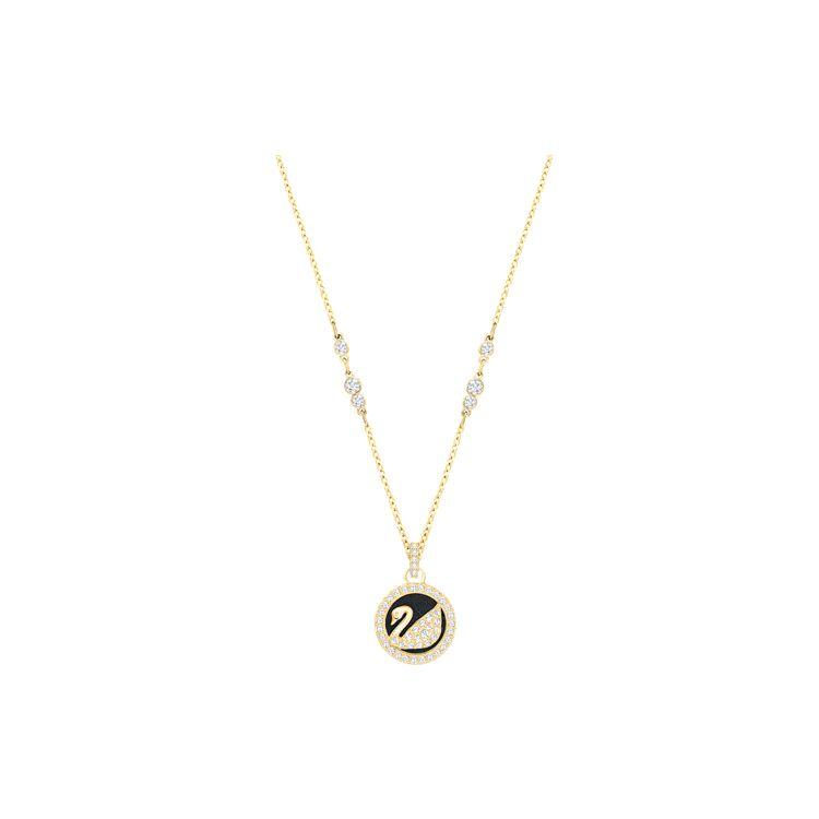 Swarovski Leather Swan Necklace Women Necklace Gold 5374919