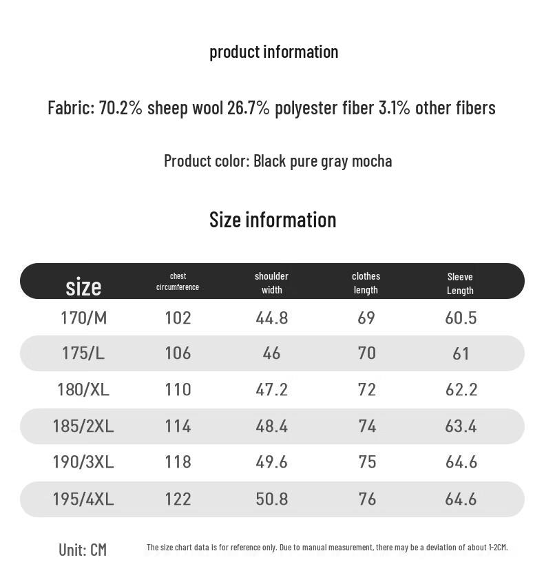 Yalu Men's Mid-Length Double-Faced Wool Blend Overcoat