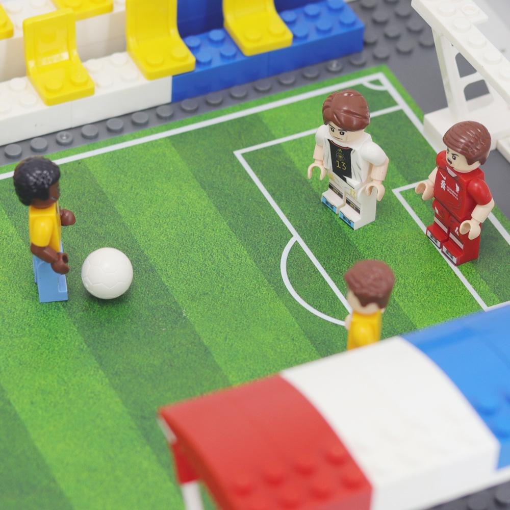 Small Particle Scene Building Block Football Field Boys Sports Stadium Assembly Assembly Toy Batch