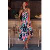 Summer Dress with Neck Hanging and Sleeveless Long Skirt for Women