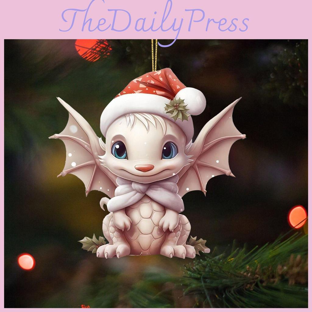 Colorful Cartoon Dragon Christmas Tree Hanging Ornament For Car Interior Decor