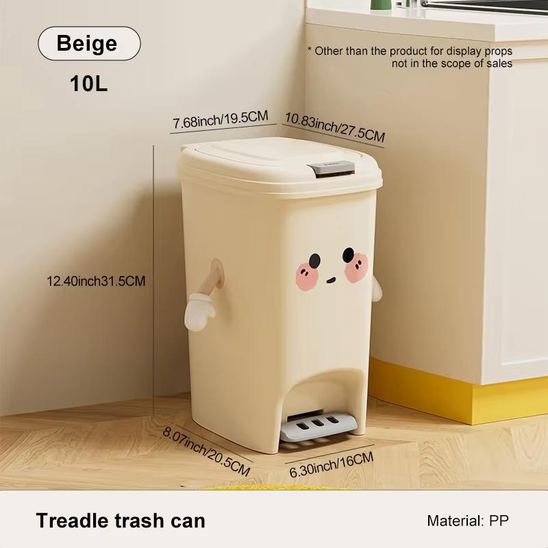 UFORU Creative Trash Can Household Advanced Sense Large Capacity Kitchen Living Room Press Pedal Double Open Trash Can