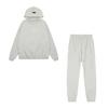 3D Silikon Buchstaben Fleece Hoodie & Jogginghose Set – High-Street Lässiges 2-teiliges Outfit