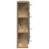 Mirror Cabinet with LED Lighting Artisan Oak Finish 70 X 16.5 X 60 Cm