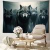 Wolves Wild Art Tapestry Modern Living Room Sofa Background Wall Scandinavian Style Forest Wolves Decorative Tapestry