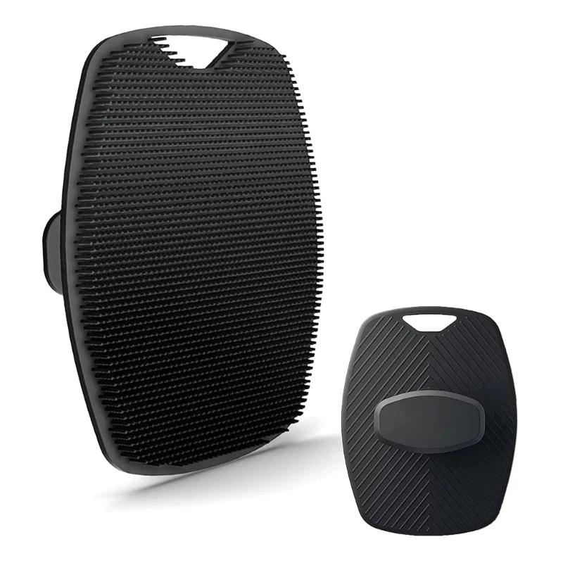 

Силиконовый скруббер для тела, щетка для душа, ванны, нежный отшелушивающий скраб, очищающая щетка для женщин и мужчин, легко чистится 1PCS чёрный