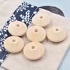 20pcs/60pcs Rondelle Shape 5x8mm 9x19mm 22X12mm Natural Wood Loose Handcraft Beads for DIY Crafts Woodcraft Jewelry Making Accessories