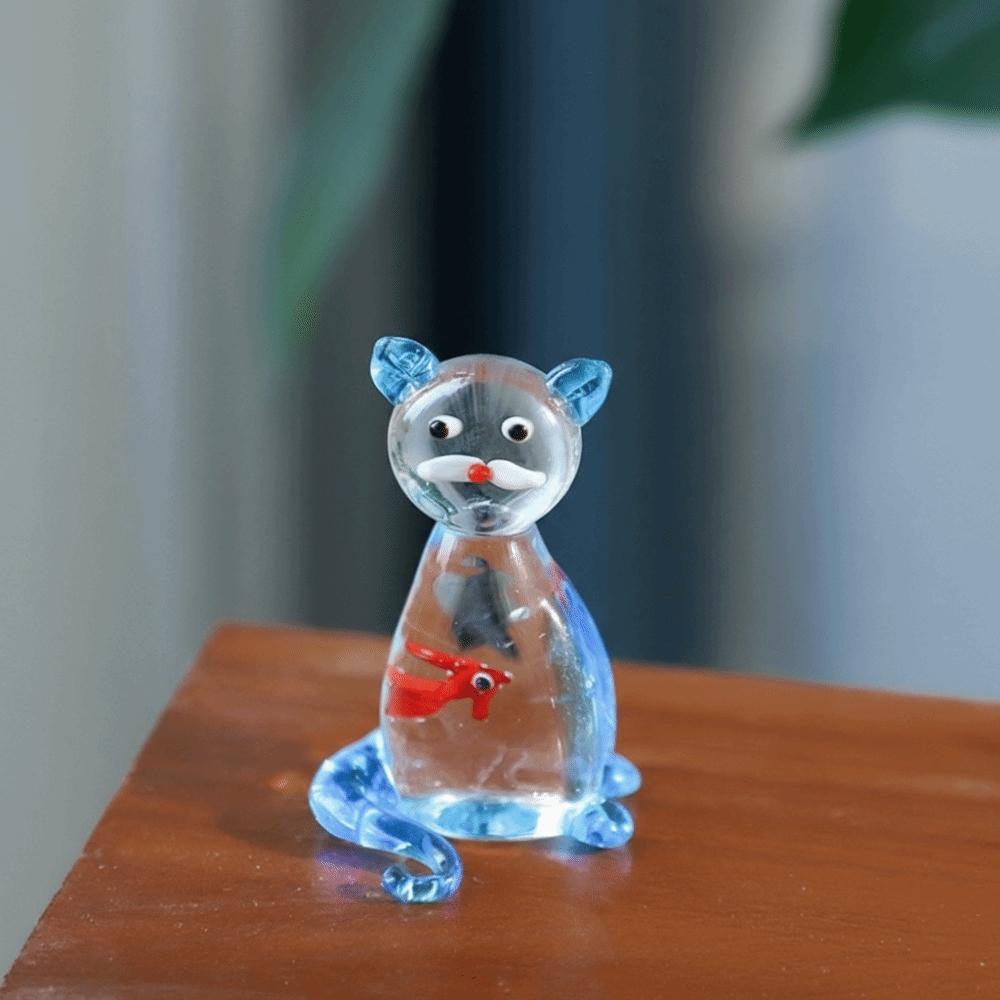 Transparent Mini Pocket Fish Ornaments Simulation Cartoon Glass Pocket Fish Figurine Handcrafted Decorative Pocket Fish Statue
