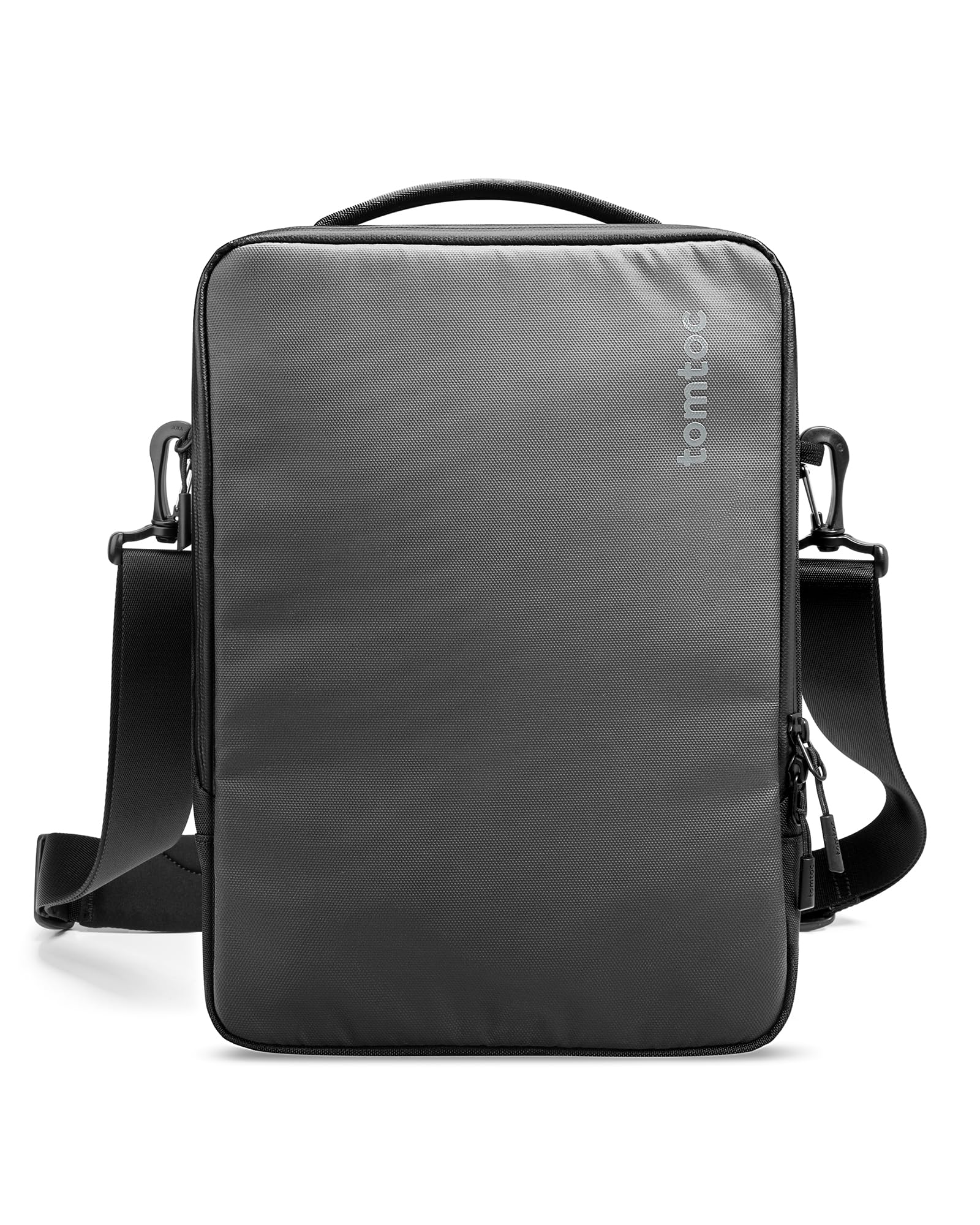 

Сумка для компьютера, совместимая с MacBook Pro 13, MacBook Surface Laptop 7, чехол для ноутбука, водоотталкивающая ткань Cordura, черный цвет [tomtoc] 14 дюймов 14 дюймов M4/M3 /