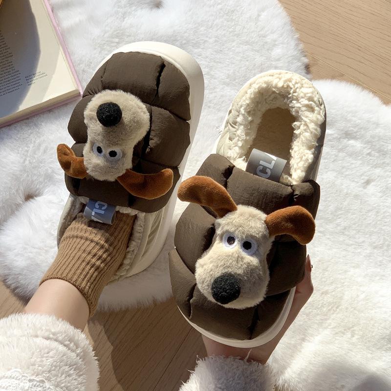 Women's Winter Slippers - Warm Velvet Lined Thick Sole for Indoor Comfort