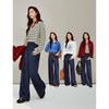 INMAN Women's Vintage Straight Leg Denim Jeans