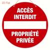 Hochauflösende Holzplakette Accs Verboten Privateigentum Rundes Holzschild Französisch Kein Zutritt Privates Eigentum Druck Wandkunst