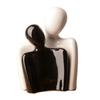 For European Ceramic Home Abstract Figure Sculpture Living Room Entrance Ornament Art Couple Lover Statue Gift Decor