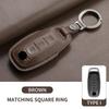 Genuine Leather Auto Key Fob Cover Case Housing Fit For Nissan Teana Qashqai X-Trail Kicks Tiida Auto Smart Key Fob Housing Long-lasting Protective