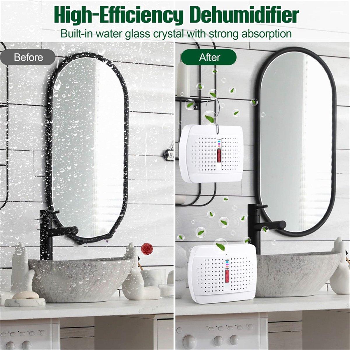 

BHBL Rechargeable Small Dehumidifier, High-Efficiency Moisture Absorber for Bedroom, Wardrobe and Bookcase,EU Plug,2PCS China Mainland