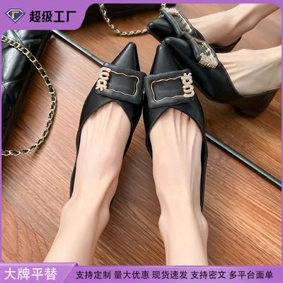2025 Spring New Fashion Single Shoes Women's Commuter Style Flat-soled Women's Shoes Soft Soles Are Not Tired Feet Versatile Work Shoes
