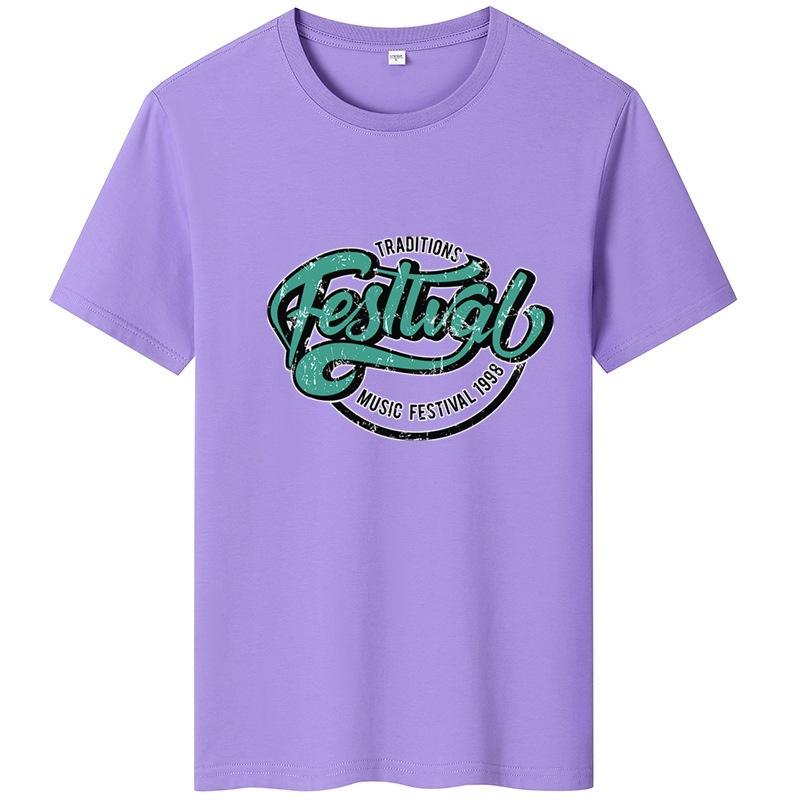 Kurzarm-T-Shirt für Männer und Frauen, lockerer Sommer, Rundhalsausschnitt, Buchstaben auf dem Unterhemd der Kleidung gedruckt