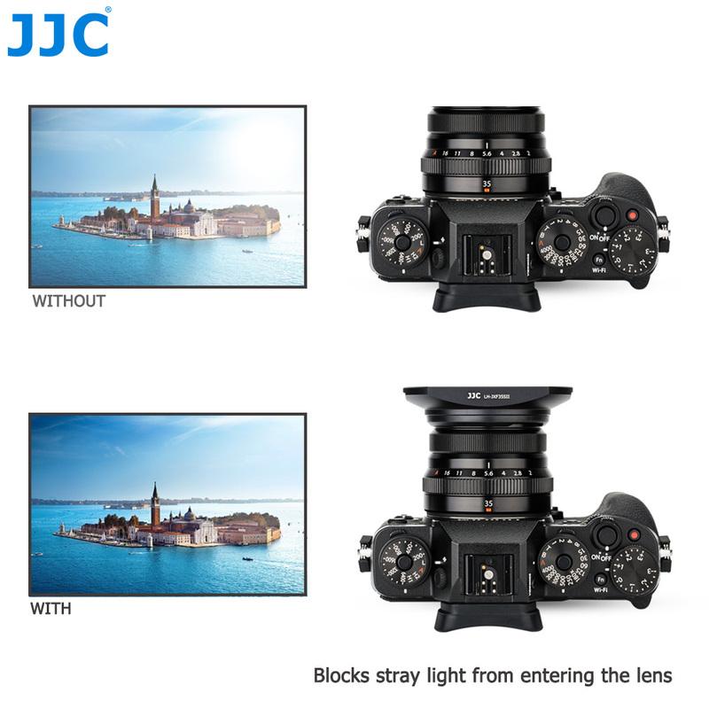 JJC LH-XF35-2 Metal Square Lens Hood for Fuji Fujifilm Fujinon XC 35mm F2&XF 23mm / 35mm F2 R WR Lens On XPro3 XT4 XT3 XT30 XT20
