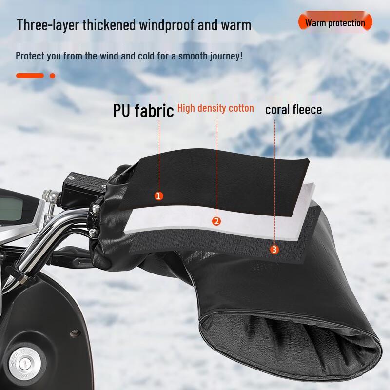 Nanjiren Winter Warm Handlebar Mitts for Electric Bikes & Motorcycles