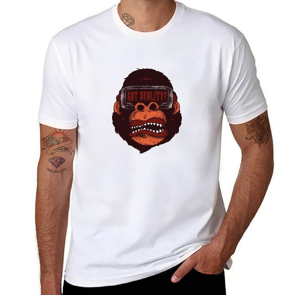 Gorilla Virtual Reality Vr Tshirt Plus Size Outdoor Casual Top