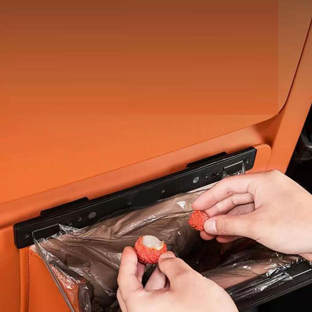 Car Hanging Trash Can, Magnetic Auto Closure Trash Bag Storage Pocket, Collapsib