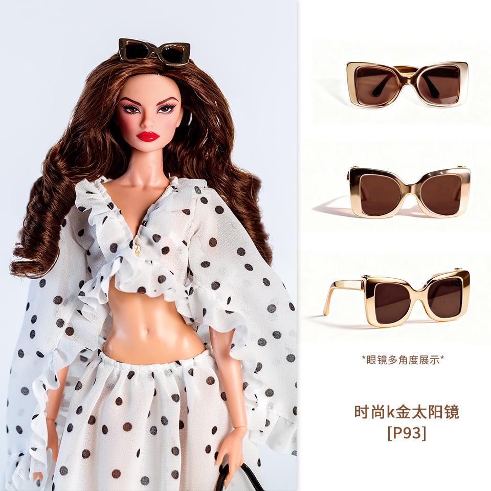 Latest 1/6 Supermodel Doll Glasses Simulation Glasses Plaything Accessories Fashion Dark Sweet Cool Sunglasses Jewelry For 29-32Cm Dolls