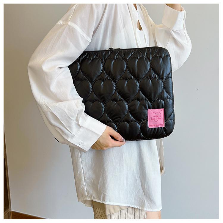 Capa Doce Bordada Coreana para Laptop de 15 polegadas e iPad de 11 polegadas, Design Macaron de Algodão Multicolorido