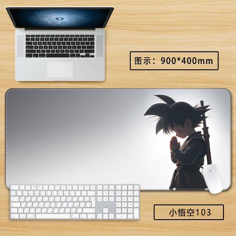 Neuer Schlichter Stil Son Goku Leder Mauspad Übergröße Animation Dragon Ball Kakarotto Kreative Computer Tastatur Büro Rutschfest Wasserdicht Tischmatte