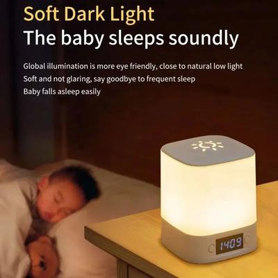 Portable Touch LED Night Light Time Display Touch Sensor Clock Night Light Remote Control Dimmable Light Desk Lamp