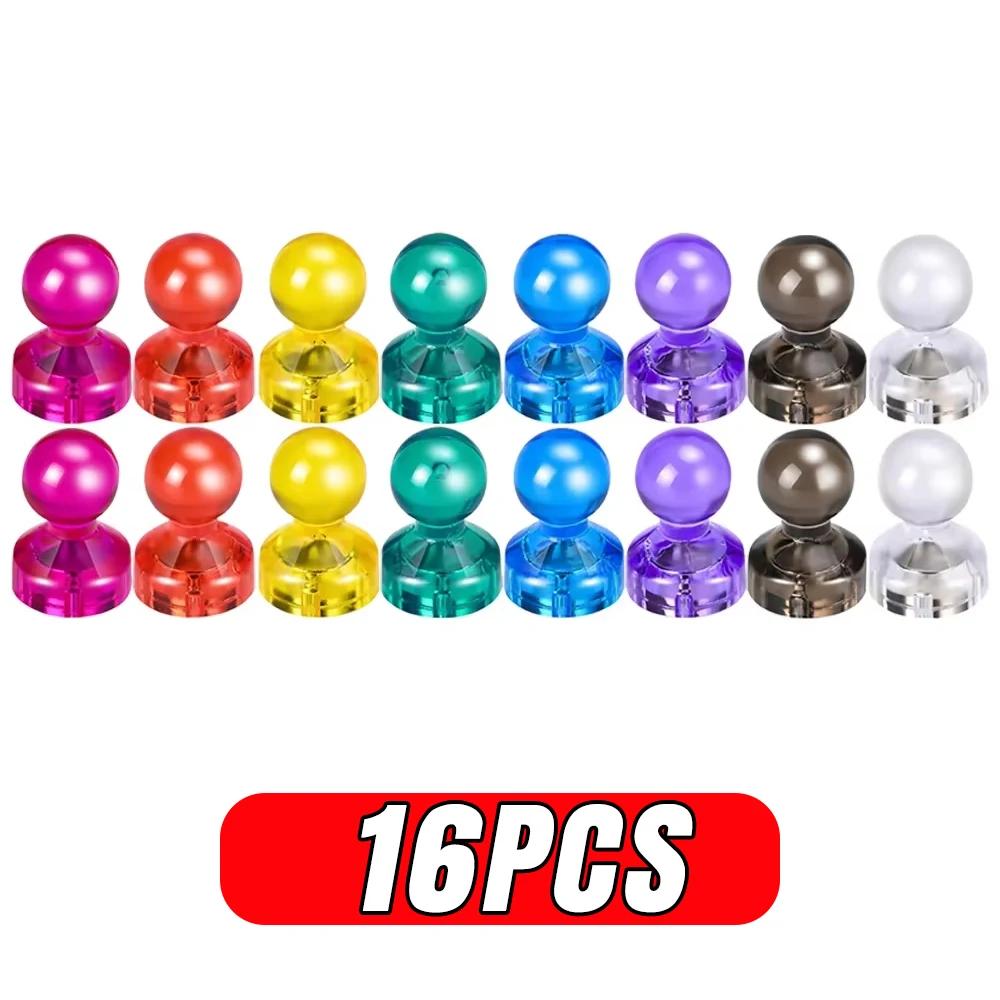 Colorful Magentic Pushpins Strong Magnet Fridge Push Pin Sticker Whiteboard Map Magnet Push Pin Home Office Supplies Wholesale
