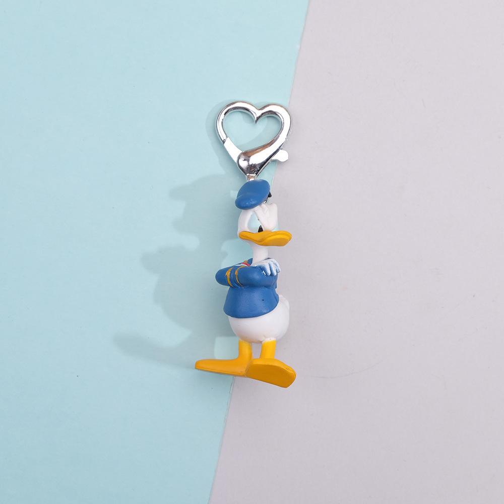 Anime Figure Donald Duck Keychain Action Backpack Key Chain Decoration Collection Statue Toy Birthday Gift Poseable Articulated Scale Detailed Movable