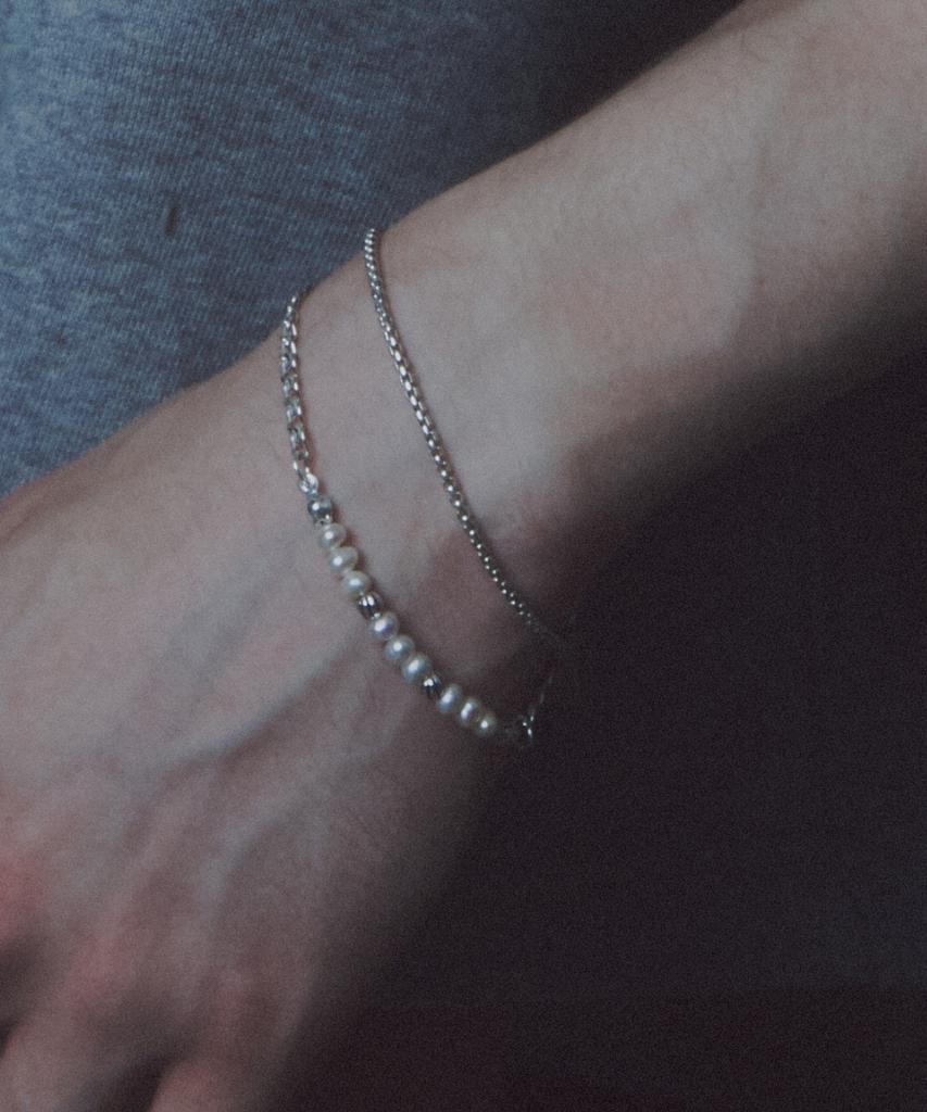 Thestillroom [Silver] #B2517 Track Chain Bracelet