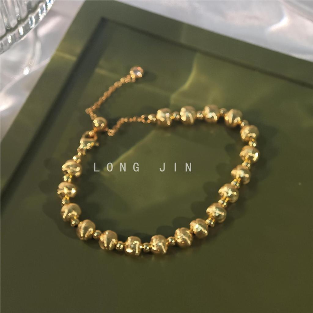 Laser Fritillary Full Diamond Four-Leaf Clover Brushed Bracelet Four-Piece Stacking Wear Explosive Light Luxury Premium Sense Pull-Up Jewelry