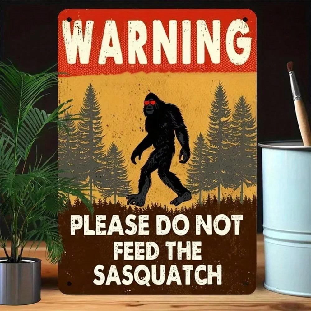 Sasquatch Vintage Metal Sign Outdoor Garden Decor Garage Bar Gift