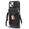 For iPhone 15 Anti-Scratch PU Leather+TPU Phone Cover Case Card Holder Kickstand Phone Shell