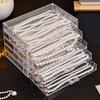 1pc Transparent necklace storage box, jewelry tray, necklace display cabinet, suitable jewelry storage drawer for women