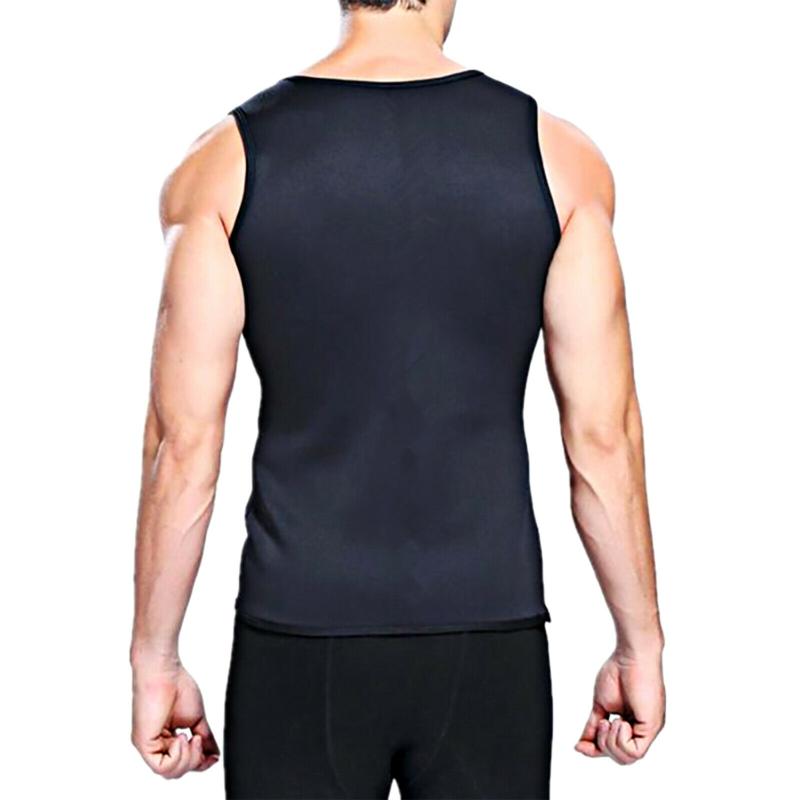 Homens sauna terno colete de suor cintura trainer corpo shaper camisa de compressão treino regatas controle de barriga emagrecimento shapewear fitness undershirts
