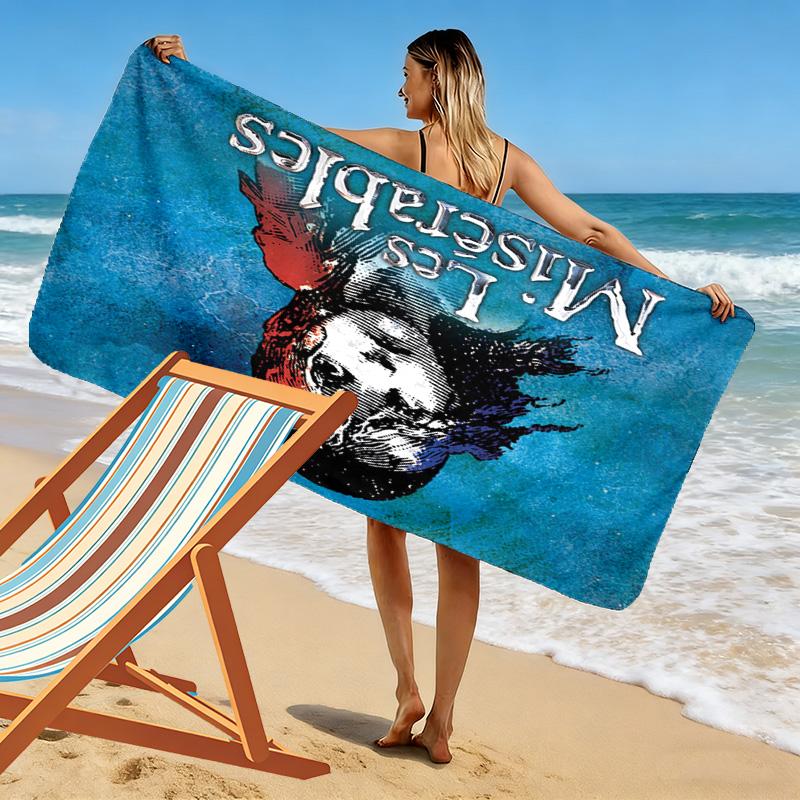 Les Miserables 2D Flat Print Beach Towel, Large Soft Quick Dry Towel for Beach Camping Swimming.NSTJ0928207