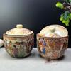 Vintage Qing Dynasty Famille Rose Tea Caddy and Sugar Bowl Set