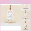 Bunny Cute Plush Toy Keychain Soft Pp Cotton Rabbit Doll In Charming Colorful Designs Dress