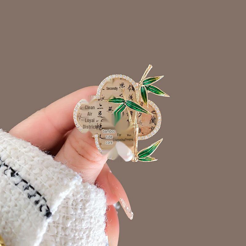 Κομψή καρφίτσα με λουλούδι παιώνιας - Ρετρό εθνικό στυλ, Προηγμένο αξεσουάρ καρφίτσας για Τσέονγκσαμ και Χάνφου