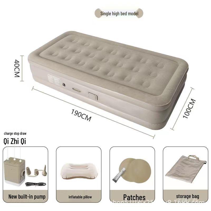 Automatic Inflatable Outdoor Camping Sofa Bed - PVC Flocking Air Mattress