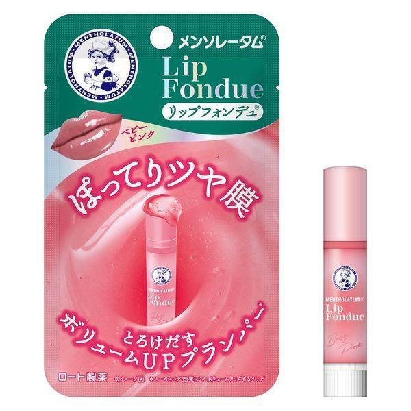 Rohto Mentholatum Lip Fondue Plum Red  Baby Pink