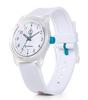 Q&Q SmileSolar Men's Solar-Powered Analog Watch with Matching Style, Waterproof Urethane Strap, White (RP26-009)