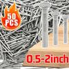 50PCS Stainless Steel Flat Head Nail Hanging Pictures Crafting Wall Finishing Nails DIY Woodworking Projects Fasteners Hardware
