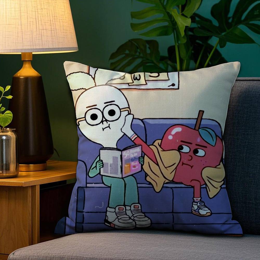 Anime Food A-AppleS And OnionS Pillow Case Sofa Living Room Bedroom Double-sided Printing Square Cushion Nap Time Pillow Case