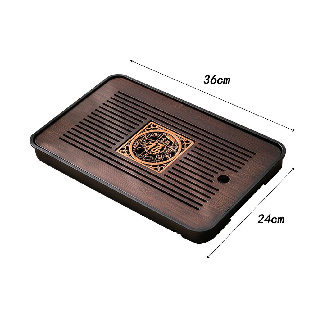 New Chinese Style Bamboo Tea Tray With Water Storage Drainage Tea Table Tea Tray For Household Office Home Tea Set Accessory